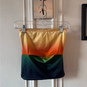 FARM Rio Sunset Gradient Tube Top